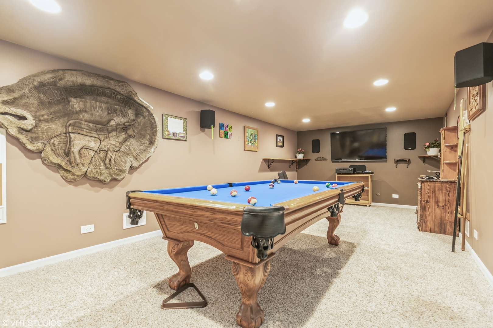 232 Aberdeen Road Cary, IL 60013 - Photo 18 of 22 a room with furniture pool table and kitchen view