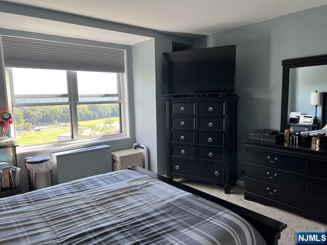 301 Beech Street, Unit 8D Hackensack, NJ 07601 - Photo 8 of 15 a bedroom with a bed and a large window