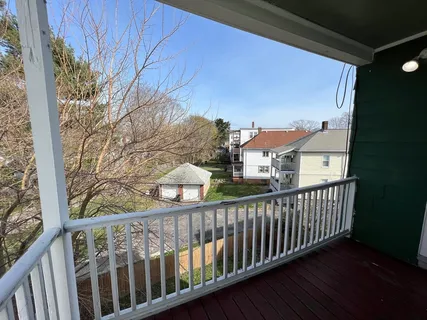 a view of city from a balcony