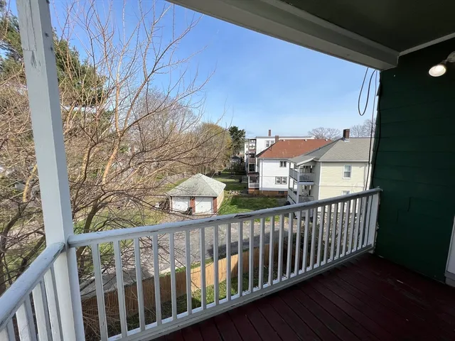 a view of city from a balcony