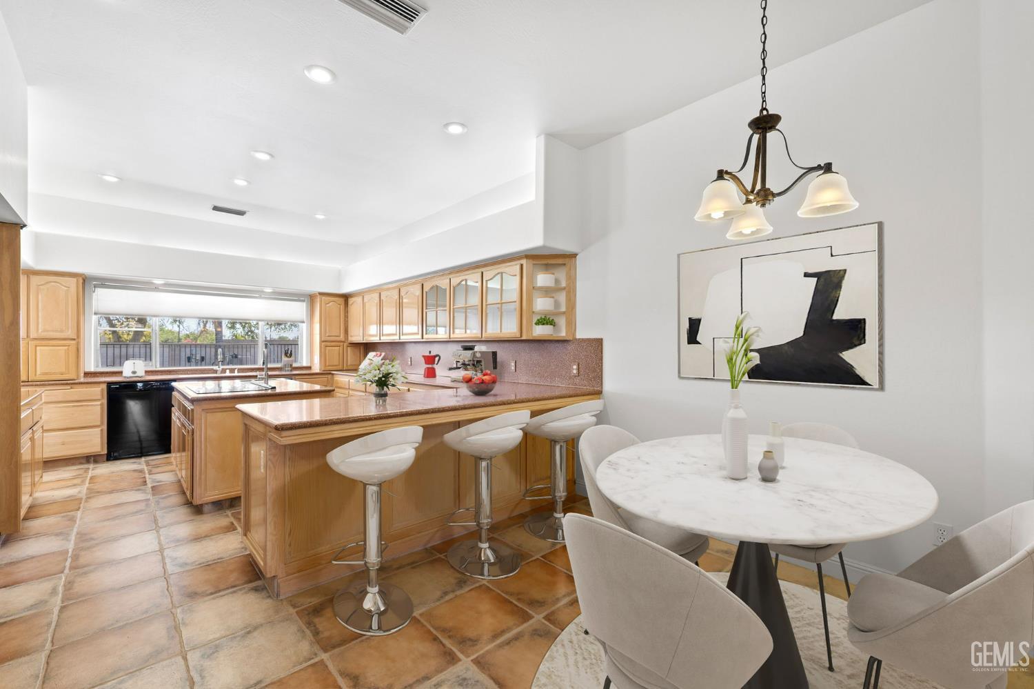 Undisclosed Address Bakersfield, CA 93308 - Photo 8 of 30 a kitchen with sink and view living room