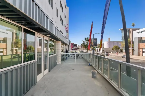 a view of a balcony