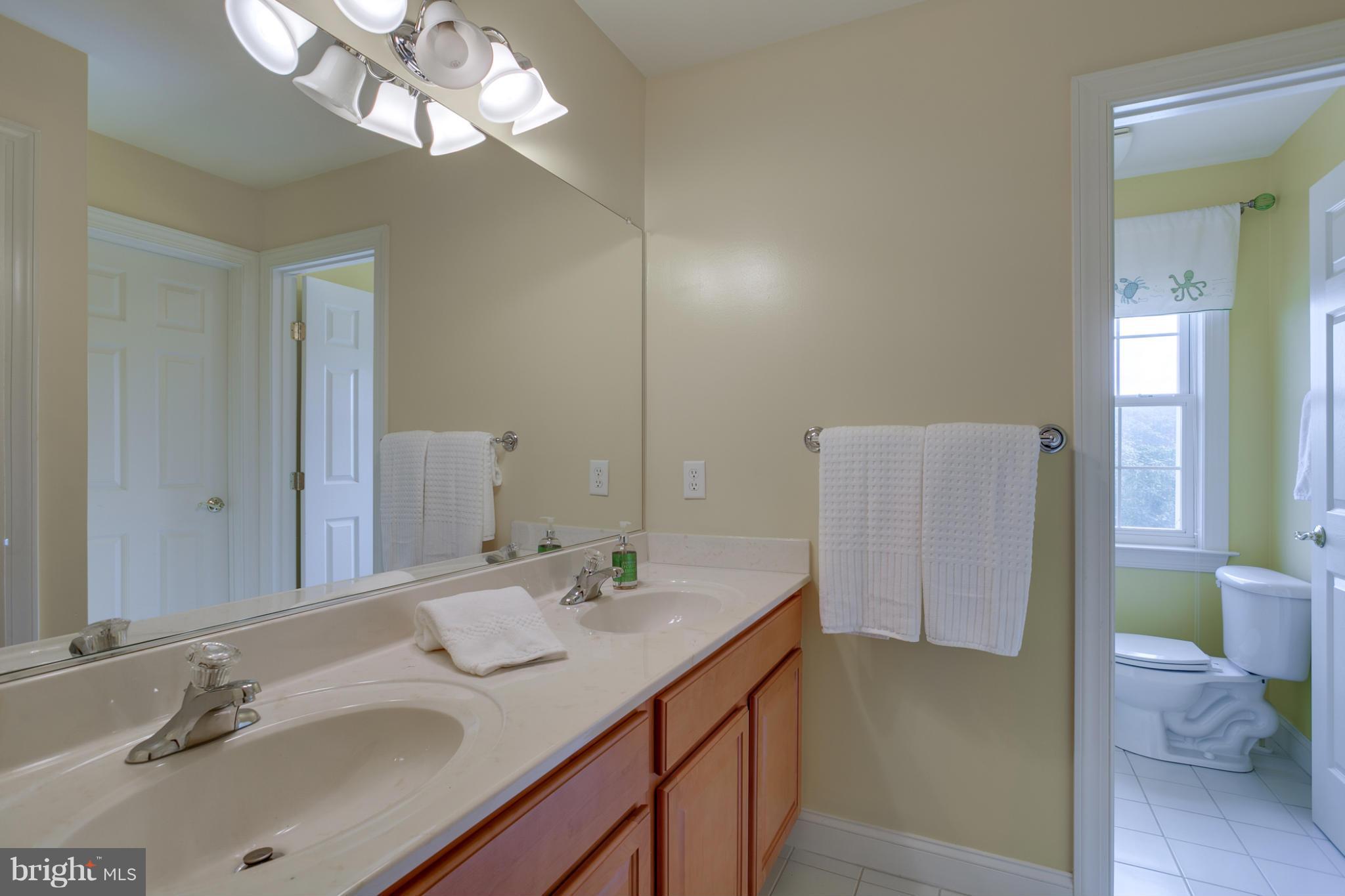 4628 Dave Rill Road Hampstead, MD 21074 - Photo 20 of 30 a bathroom with a sink a toilet and a large mirror