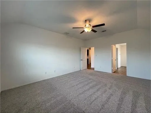 an empty room with an entryway