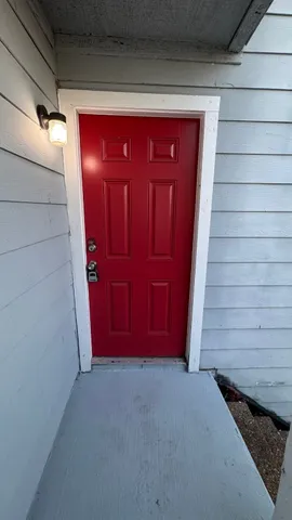 a view of front door