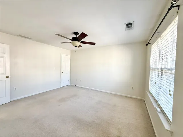 an empty room with a window