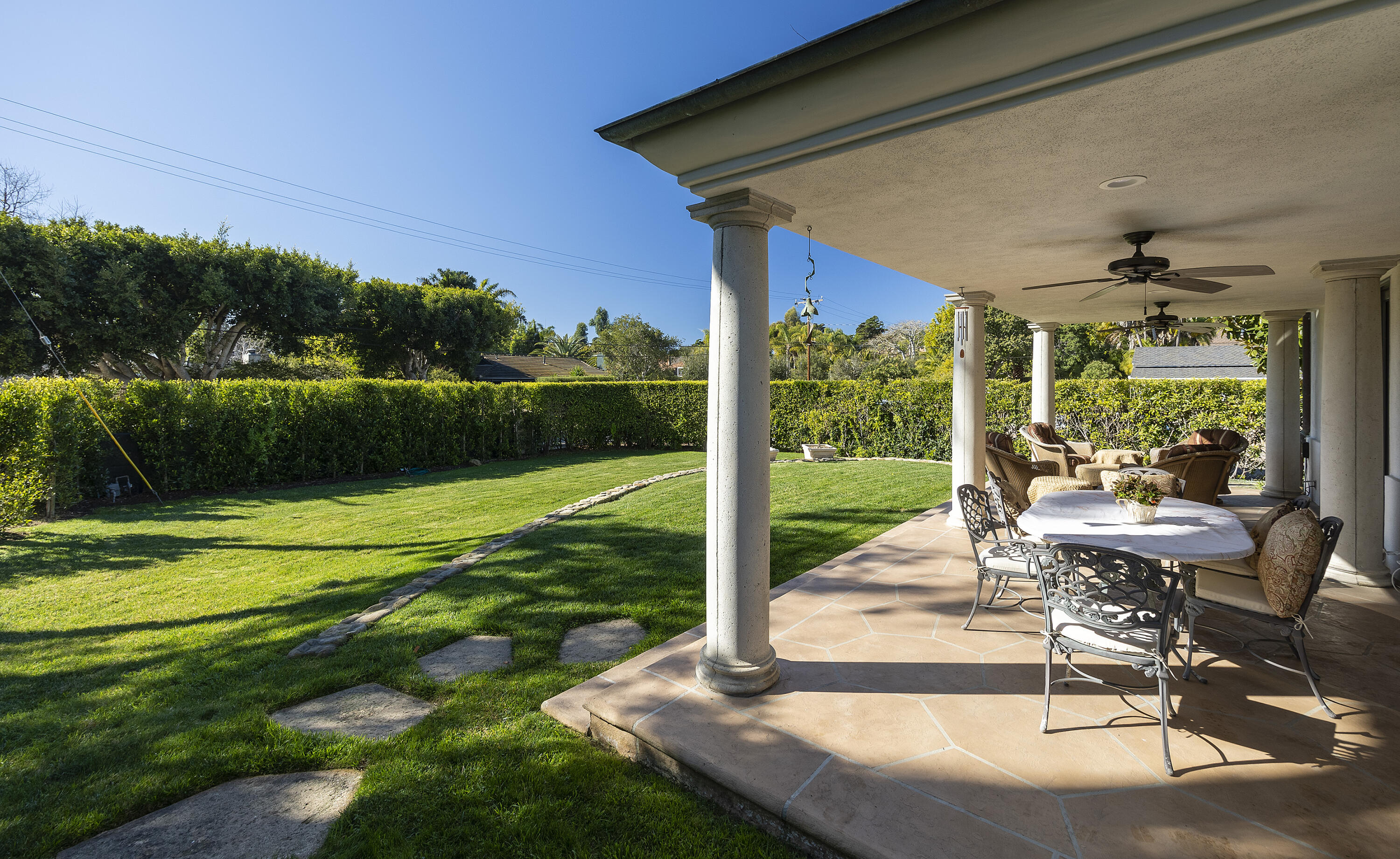 1138 Hill Road Santa Barbara, CA 93108 - Photo 20 of 25 a patio with a yard table and chairs