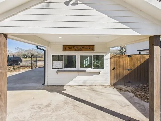 a view of a house with a patio