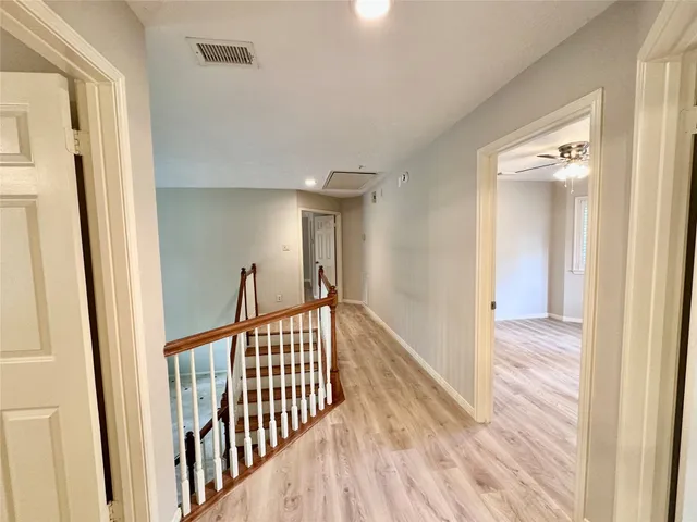 a view of small space with racks on the wall