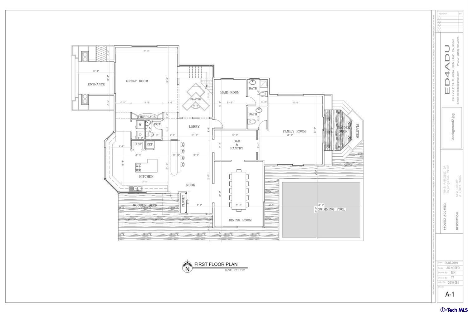 6835 Grenoble Street Tujunga, CA 91042 - Photo 6 of 13 a black and white photo of a room