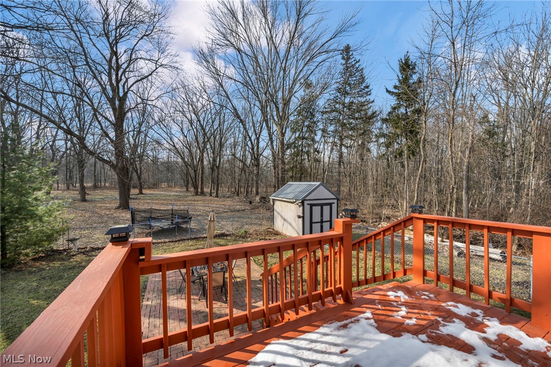 54 Park Road Painesville, OH 44077 - Photo 27 of 38 Wooden deck with a shed