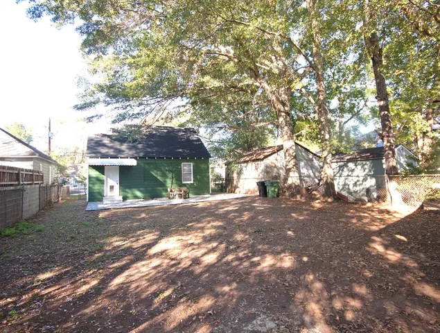 a backyard of a house