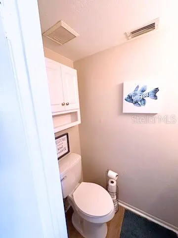 a white toilet sitting next to a shower curtain