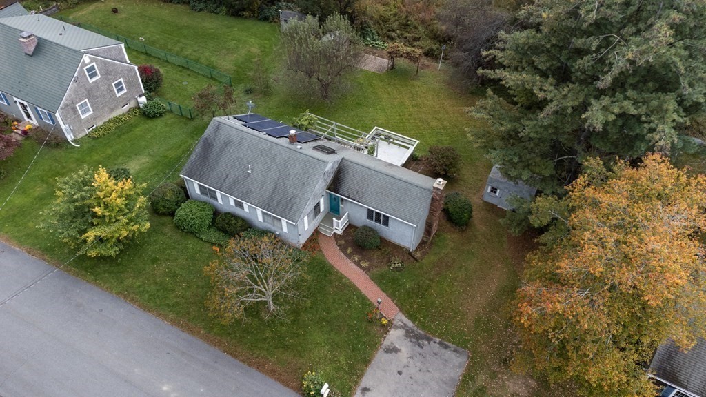7 Hanover Drive Newbury, MA 01951 - Photo 29 of 33 an aerial view of a house with garden space and lake view