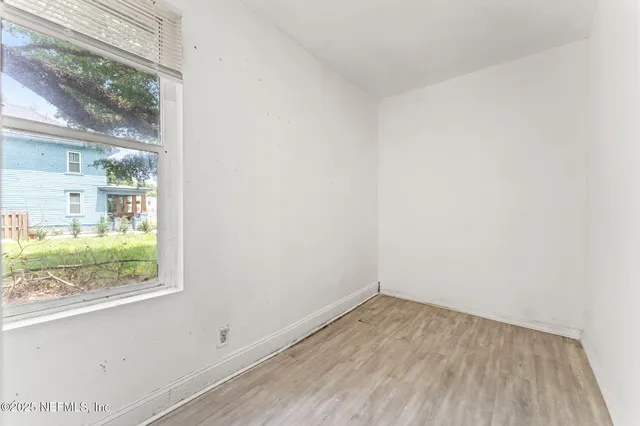 an empty room with a window