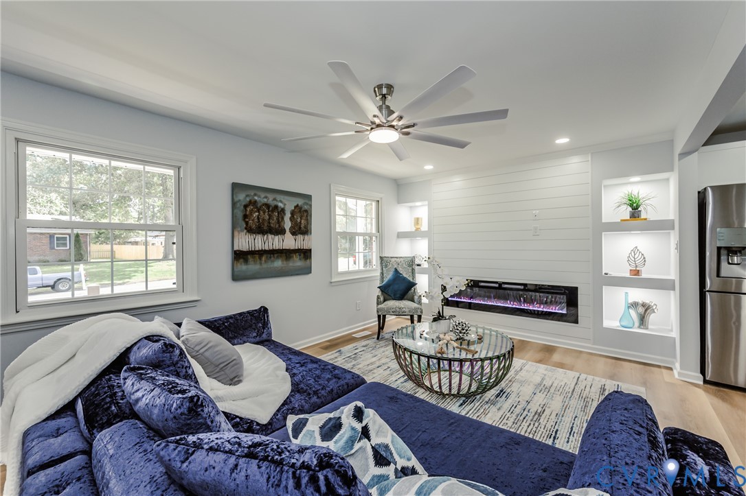 9514 Riddle Road Chesterfield, VA 23832 - Photo 11 of 50 Living area featuring light wood-style flooring, a