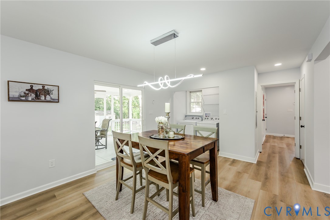 9514 Riddle Road Chesterfield, VA 23832 - Photo 19 of 50 Dining area featuring separate washer and dryer, l