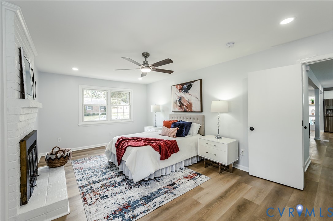 9514 Riddle Road Chesterfield, VA 23832 - Photo 27 of 50 Bedroom with light wood-type flooring, recessed li