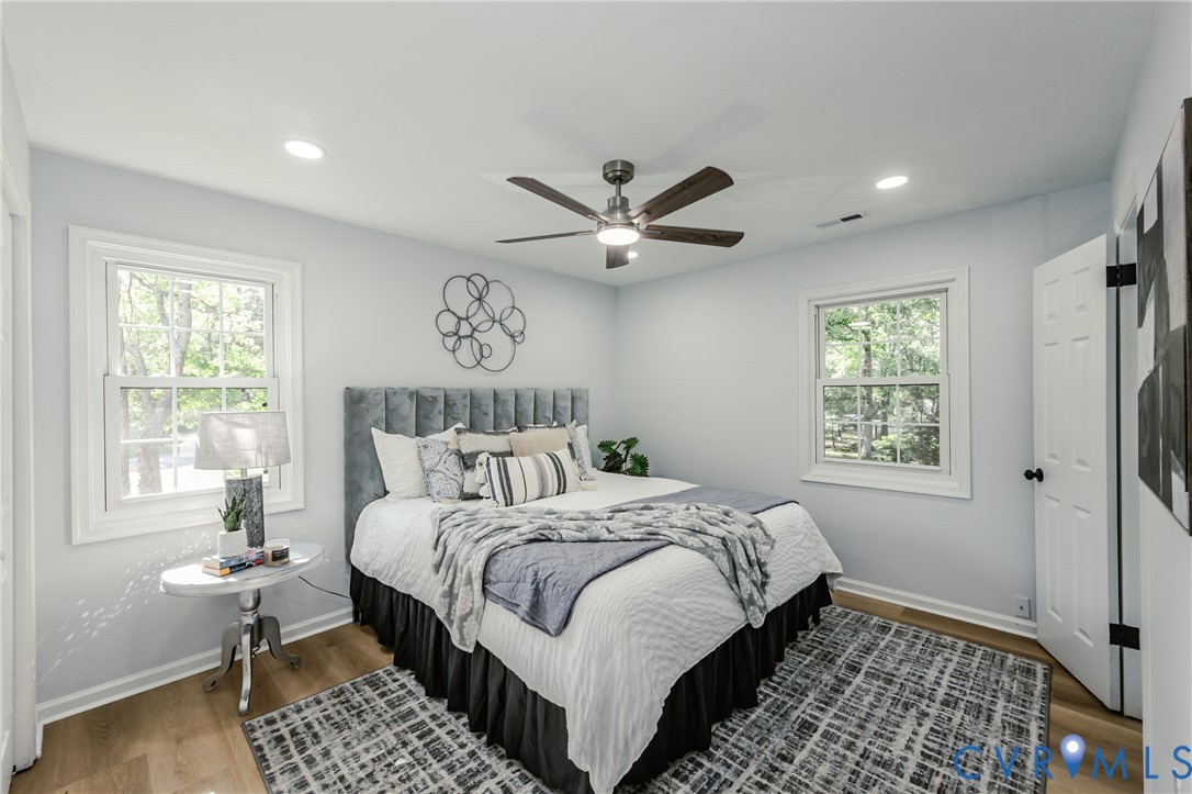 9514 Riddle Road Chesterfield, VA 23832 - Photo 36 of 50 Bedroom featuring wood finished floors, ceiling fa