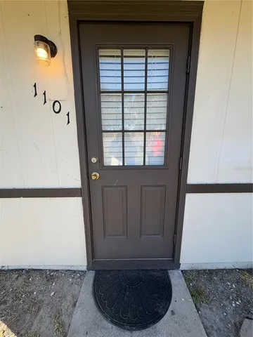 a view of a hallway with window