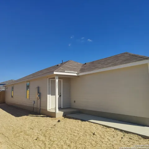 a backyard of a house