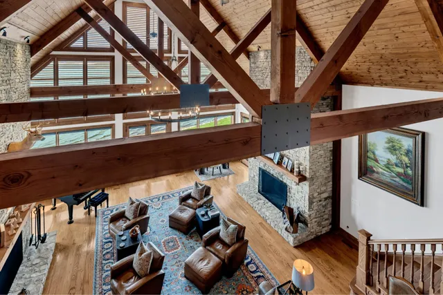 a living room with furniture or fireplace and a floor to ceiling window