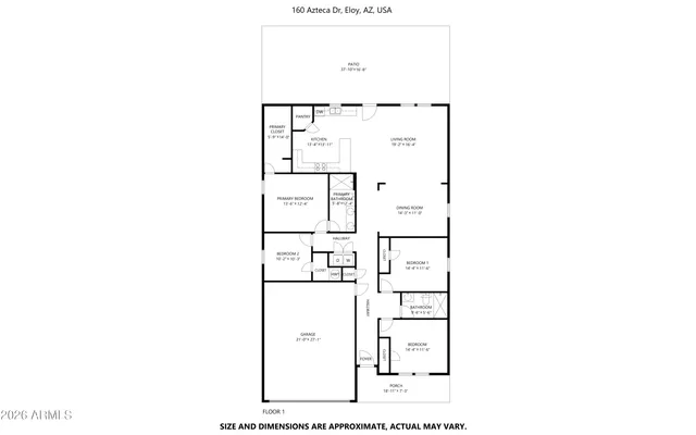$254,000 | 160 Azteca Drive, Eloy, AZ 85131