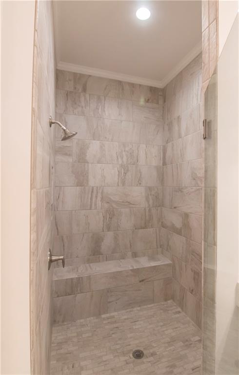 5865 Overlook Ridge East, Unit 105 Suwanee, GA 30024 - Photo 17 of 40 Master bath with frameless shower door and his and her vanities