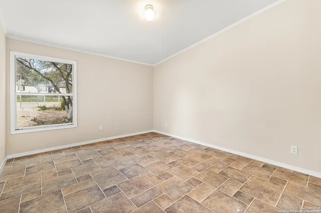 an empty room with a window