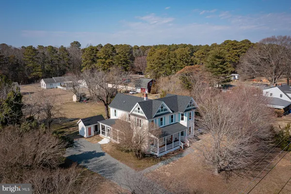an aerial view of multiple house