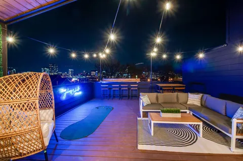 a view of outdoor space with seating area