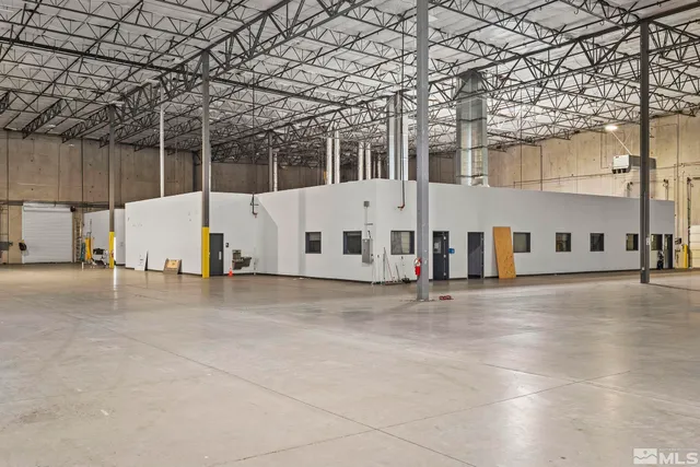 a view of a large white building