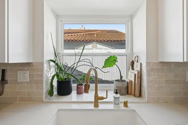 a potted plant sitting on top of a counter