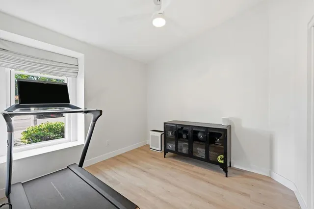 a room with furniture and a fireplace