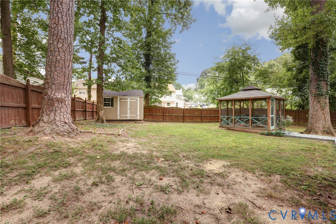 1401 Chowan Road Henrico, VA 23229 - Photo 36 of 39 Spacious backyard featuring a screened gazebo, a s