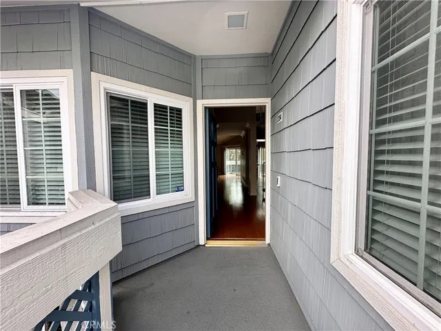 a view of a entryway of the house