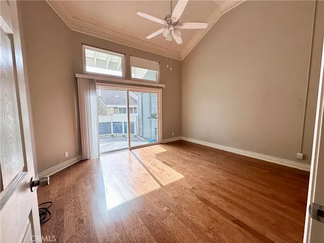 a view of a hallway with washer and dryer