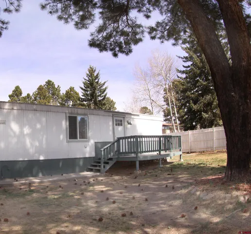a backyard of a house