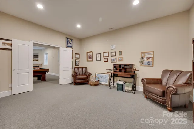 a living room with furniture and a couch