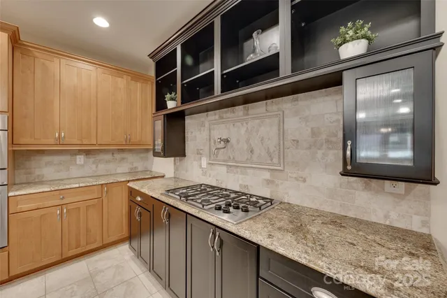 a view of a dining area with furniture