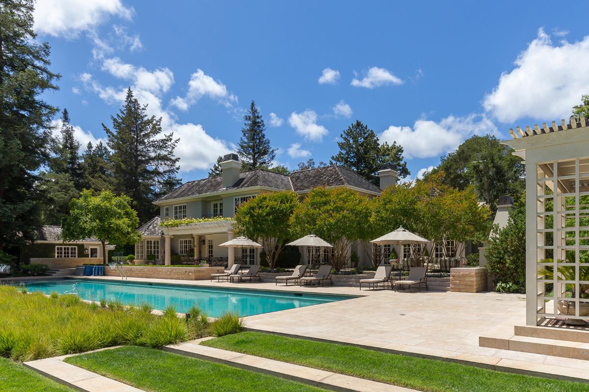 87 Patricia Drive Atherton, CA 94027 - Photo 37 of 41 a front view of house with yard and outdoor seating
