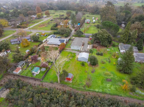 an aerial view of multiple house