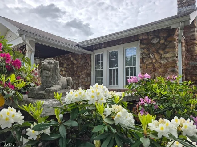 a bunch of flowers in front of the house