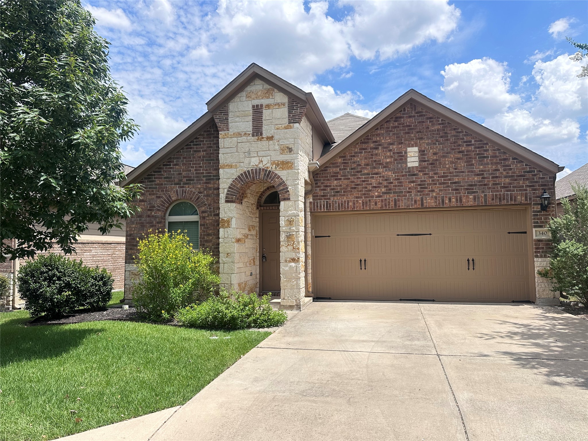 3451 Mayfield Ranch Boulevard, Unit 340 Round Rock, TX 78681 - Photo 1 of 13 Beautiful 1-Story, 3 Beds/2 Baths plus office and flex space, in great gated neighborhood. A well-maintained lawn welcomes you to this home featuring a combination of brick and stone.