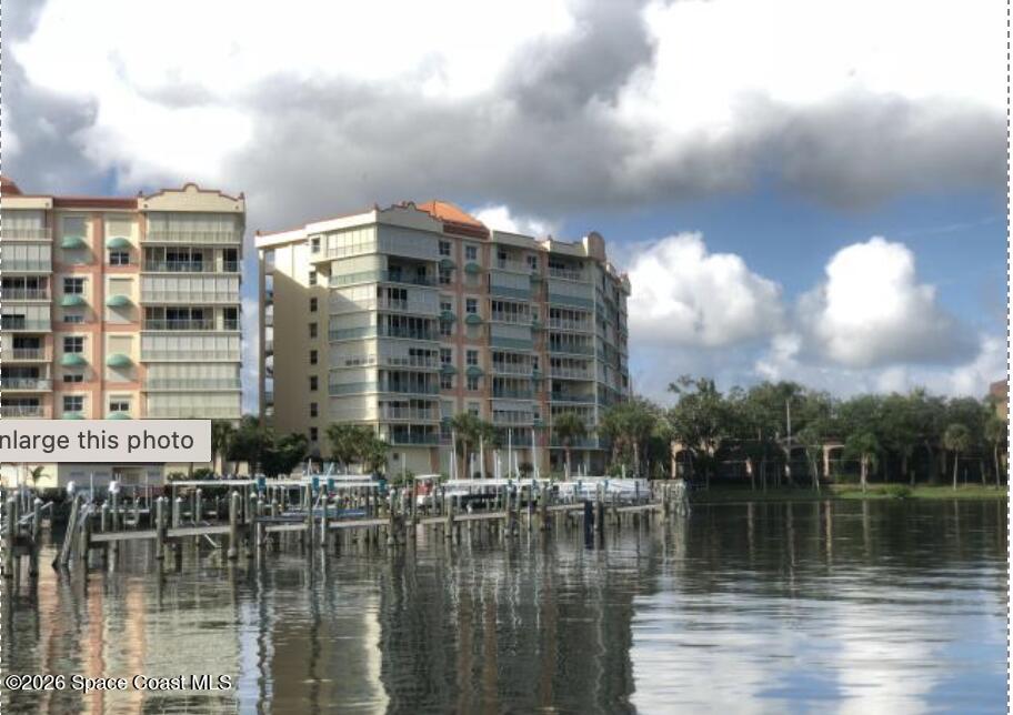 a view of building with lake