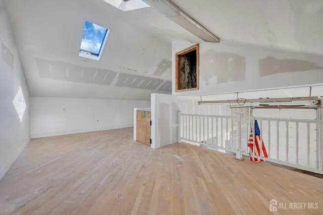 a view of a yard with large trees