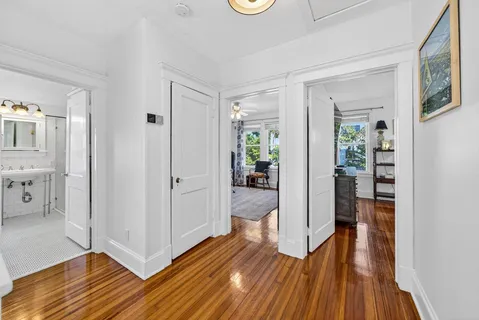 a view interior of the house with wooden floor