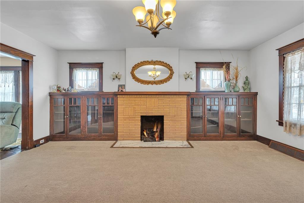 1195 4th Street Beaver, PA 15009 - Photo 9 of 32 Large Living Room With Built-In Cabinetry