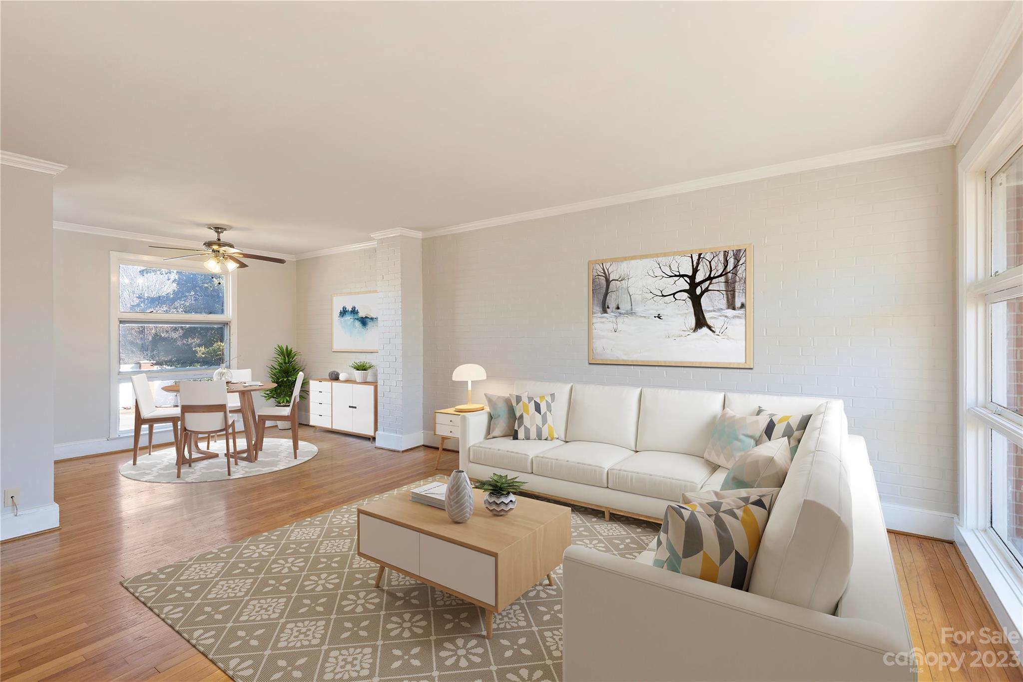 350 South Sharon Amity Road Charlotte, NC 28211 - Photo 2 of 21 a living room with furniture and wooden floor