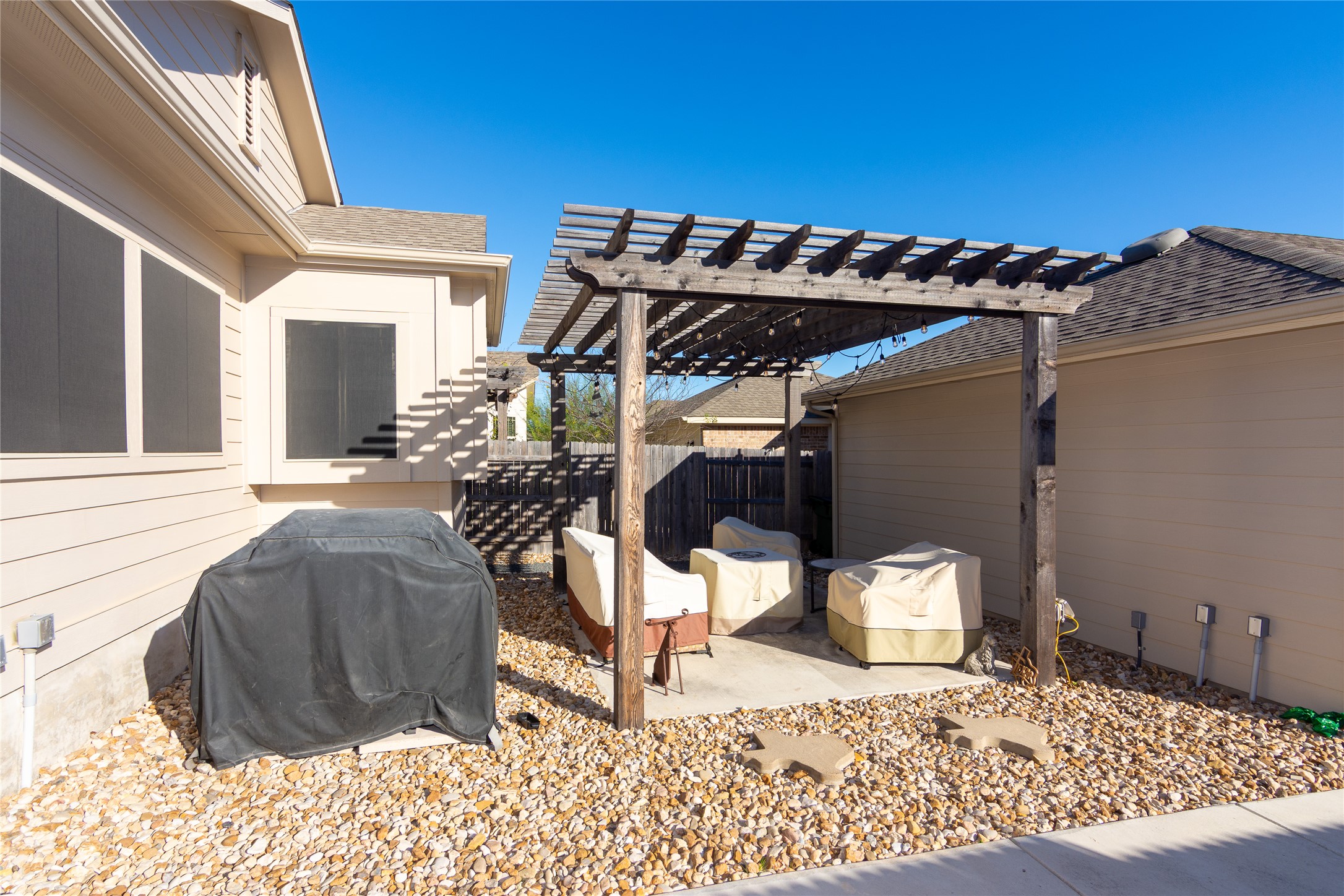2809 Hopi Path, Unit 12 Leander, TX 78641 - Photo 6 of 34 All the furniture is here just add your plants for an outdoorsy room.